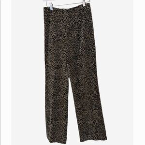 Joseph Ribkoff Vintage Velvet High Waisted Leopard Pants
